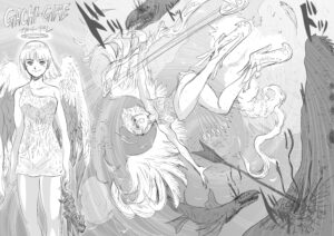 rougth-gachigire-fight、ガチギレ、天使イラストのキャラクター