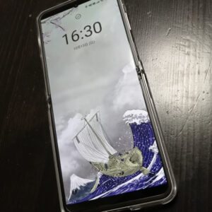 天使の輪で浮上する荒波の樽廻船
