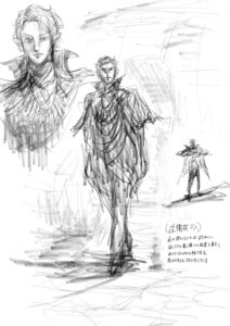 天使の国、第九区に着任した近衛兵（ラフイラスト）