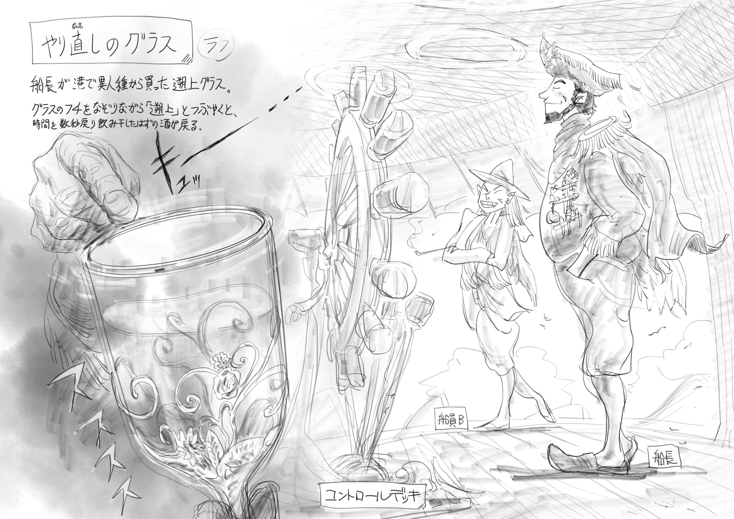『やり直しのグラス』時間遡上グラスと船員