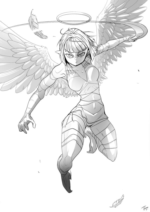 天使の戦闘シーン