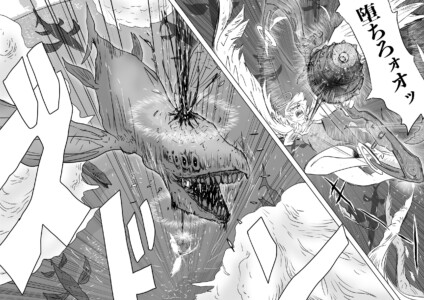 comic-p2-p3、ガチギレ天使さんとトビヲの戦闘シーン２、３