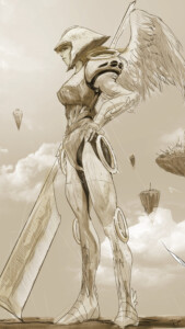 guardian angel 守護天使、イラスト、軌道都市