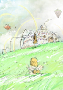 辺境天使の暮らし（ラフスケッチ）